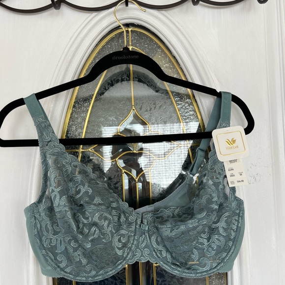Wacoal NWT Steel Blue Under Wire w Sheer Embroidered Cups - Picture 1 of 3
